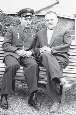 Юрий Гагарин и Сергей Королёв.