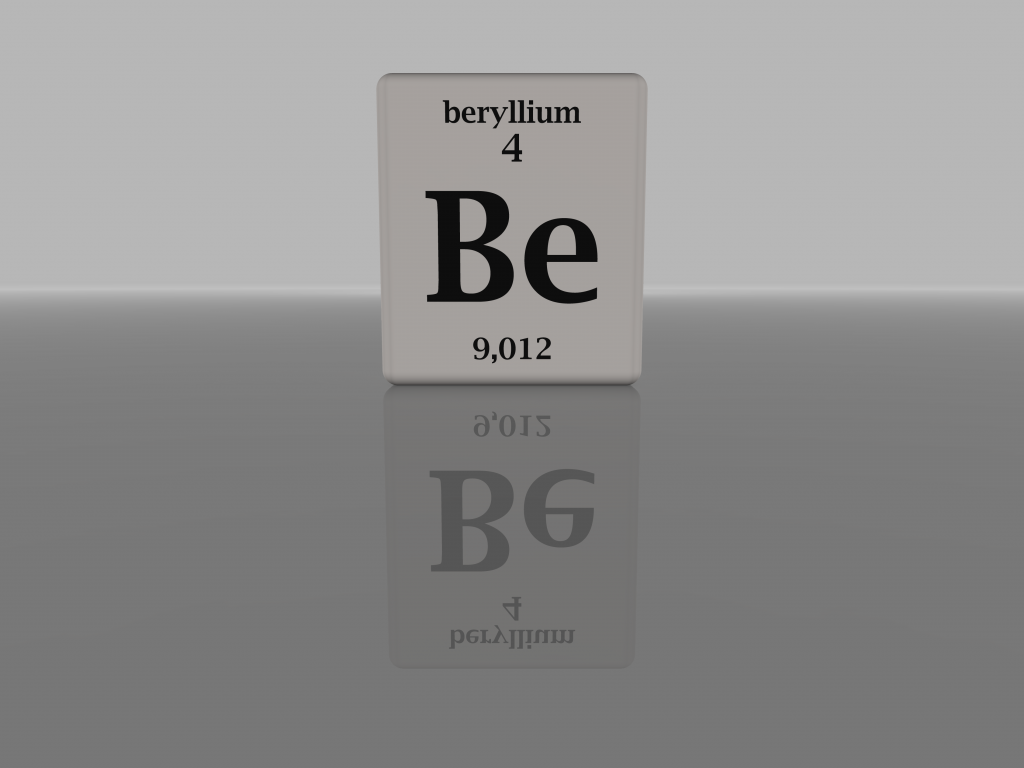 Бериллий - четвёртый по счёту элемент в периодической таблице Менделеева
