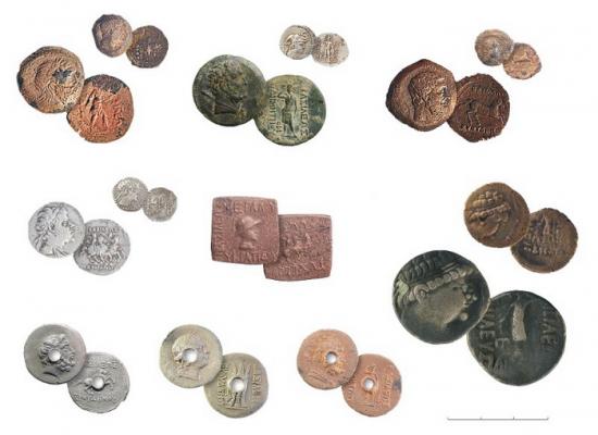 Монеты Греко-Бактрийских царей. (Фото: ИА РАН)