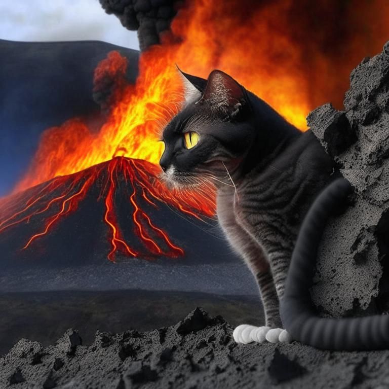 Кот учёный про вулканическую активность