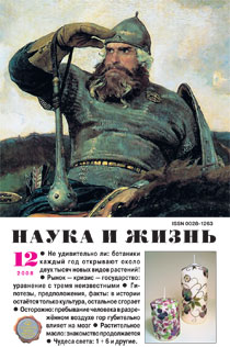 Обложка журнала «Наука и жизнь» №12 за 2008 г.