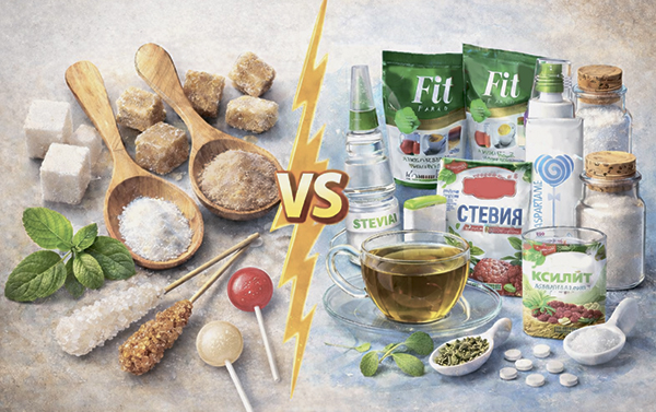 Сахарозаменители против сахара