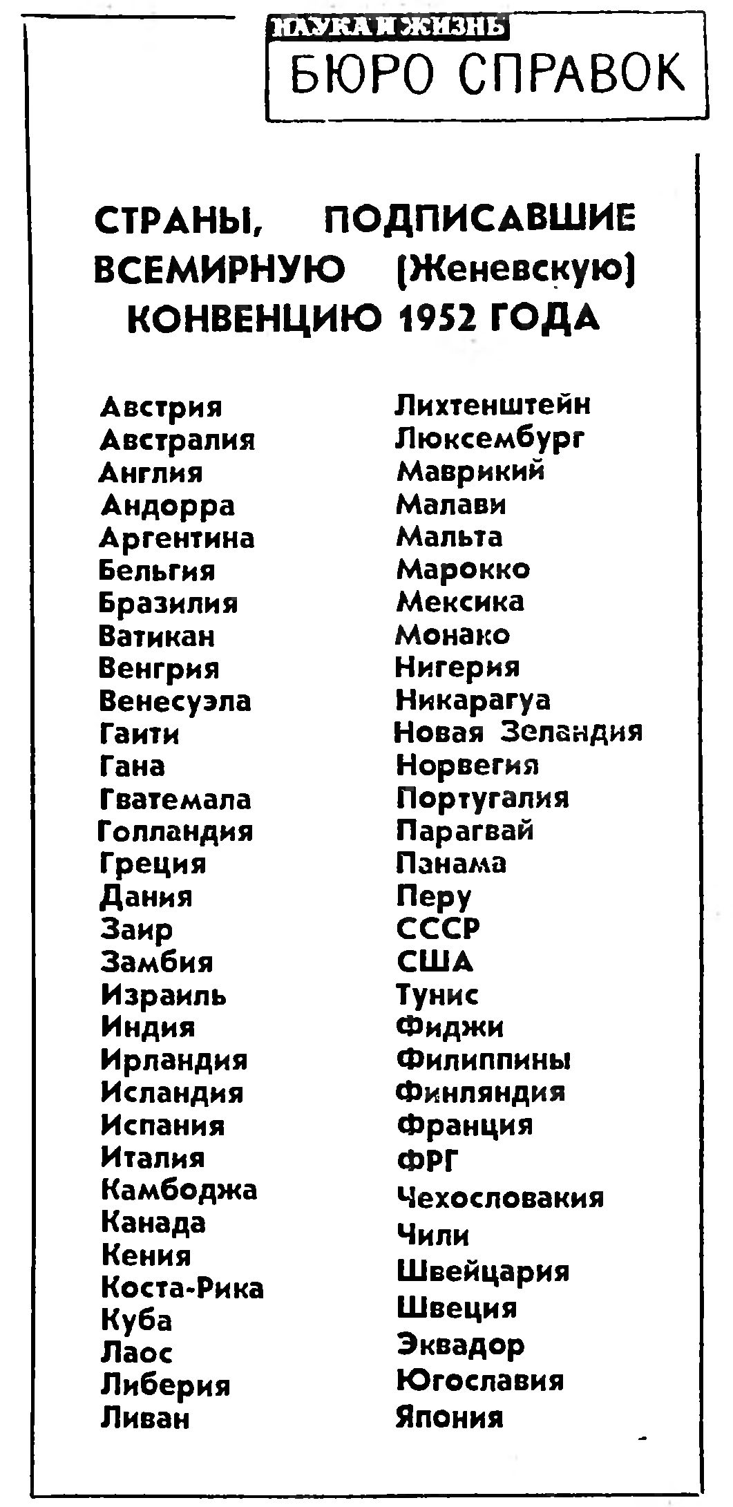 ВСЕМИРНАЯ КОНВЕНЦИЯ ОБ АВТОРСКОМ ПРАВЕ