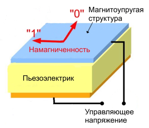 Устройство разработанной ячейки памяти MELRAM.