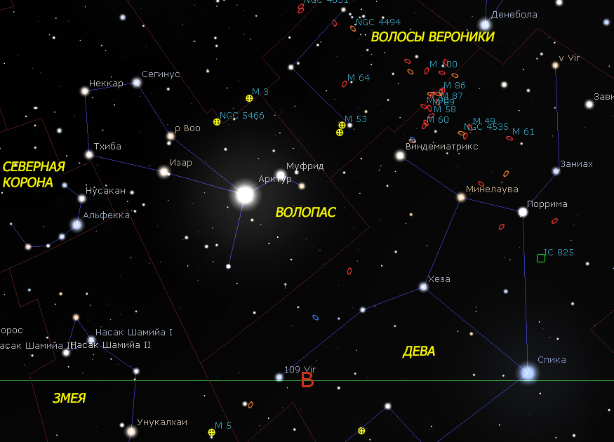 Волосы Вероники Созвездие схема. Созвездие волосы Вероники на карте звездного. Волосы Вероники Созвездие и Волопас. Арктур в созвездии Волопаса. Ярчайшая звезда в созвездии девы