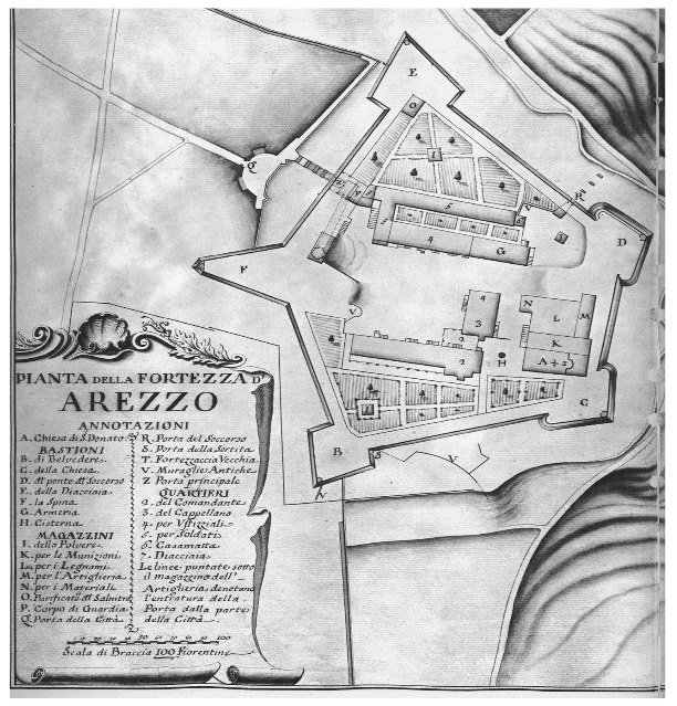 Илл. 3. Одоардо Уоррен, карта Крепости Ареццо. 1749.jpg